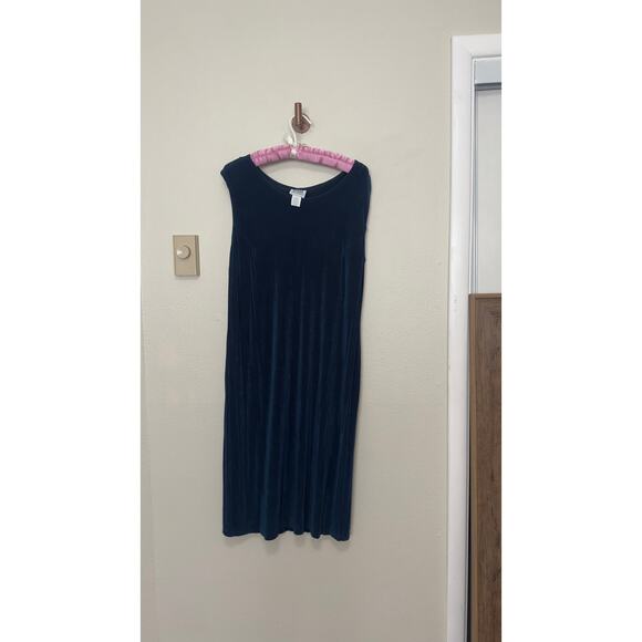 R&M Richards 2 Piece Set Midi Dress + Duster Jacket Acetate Teal Blue Green - Picture 3 of 8